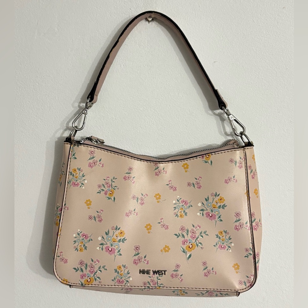 Nine West Floral Pink and Yellow Shoulder/Crossbody Bag